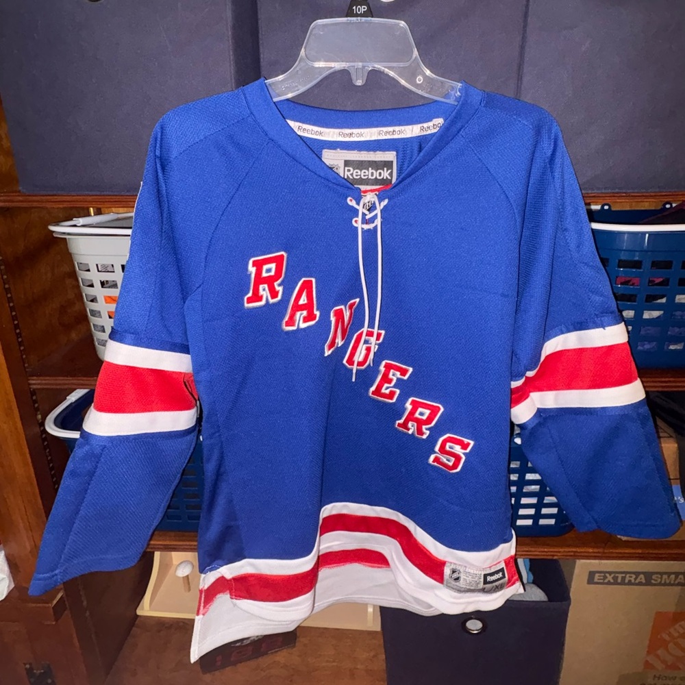 New York Rangers (Rick Nash) Youth L/XL Reebok Jersey - Blue/Red/White